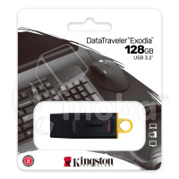 USB-флеш (USB 3.2) 128GB Kingston DataTraveler Exodia Черный
