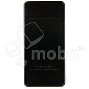 Защитное стекло "Антишпион" для iPhone Xs Max/11 Pro Max Черное (Закалённое, полное покрытие)