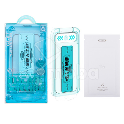 Защитное стекло Remax Tempered Glass GL-81 для iPhone 15 (2 шт., бокс для ровной установки) Черный