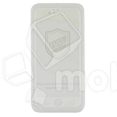 Защитное стекло "Тонкое" для iPhone 6/6S Белый (Полное покрытие 0,25 мм)